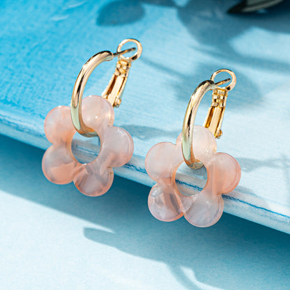 Flower Pattern Earrings For Women, Stylish Stud Earrings Available In Various Colours