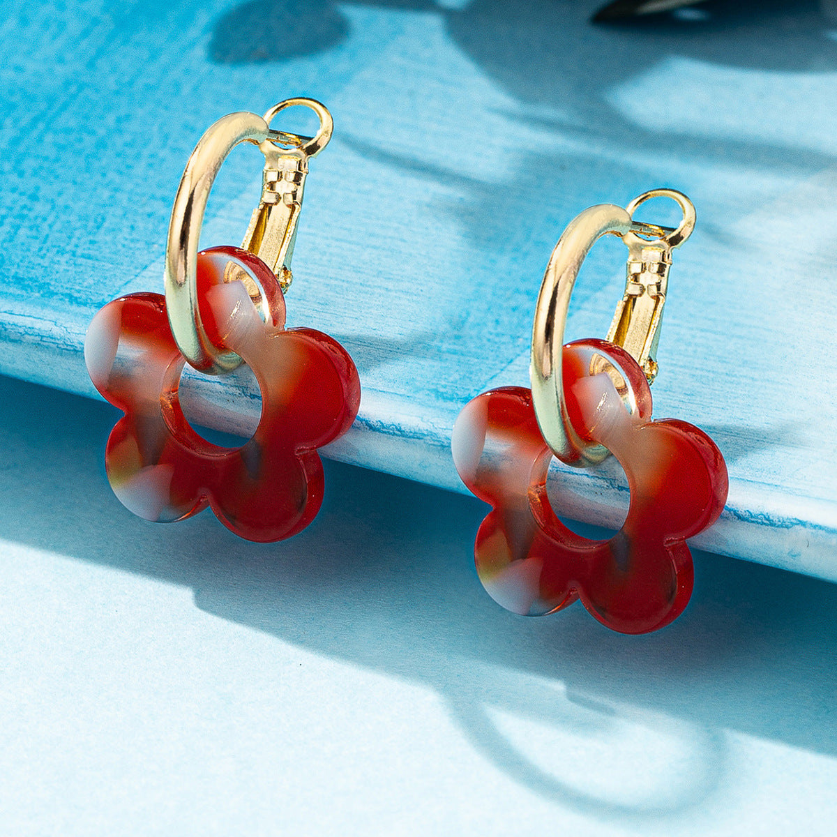 Flower Pattern Earrings For Women, Stylish Stud Earrings Available In Various Colours