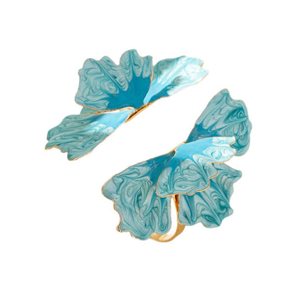 For Women Pink Flower Ombre Bangle Bracelet Featuring Elegant Floral Design