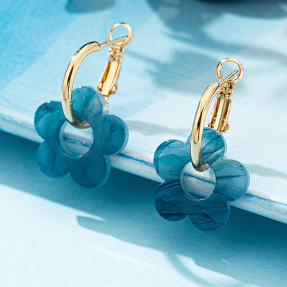 Flower Pattern Earrings For Women, Stylish Stud Earrings Available In Various Colours