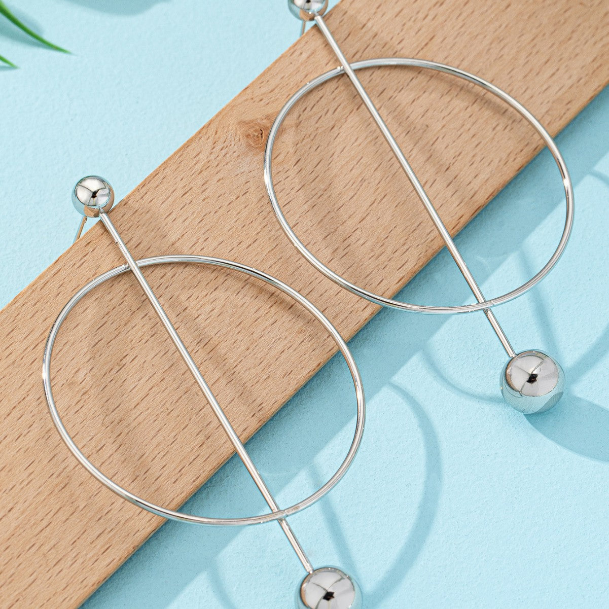 Gold Drop Earrings For Women Featuring Elegant Circle Pattern Design