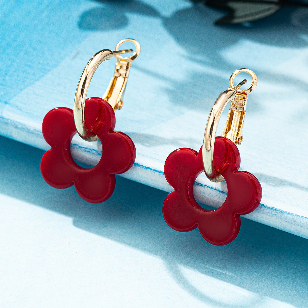Flower Pattern Earrings For Women, Stylish Stud Earrings Available In Various Colours