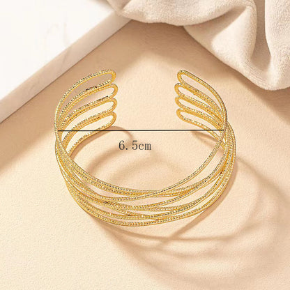 Novelty Geometric Gold Bangle For Stylish Accessories