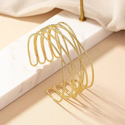 Novelty Geometric Gold Bangle For Stylish Accessories