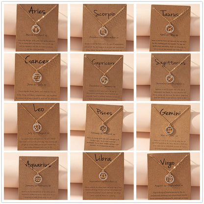 For Women Aries Constellation Necklace In Alloy With Regular Chain, Fashionable Daily Wear From Meiaicheng, Qingdao, Spring