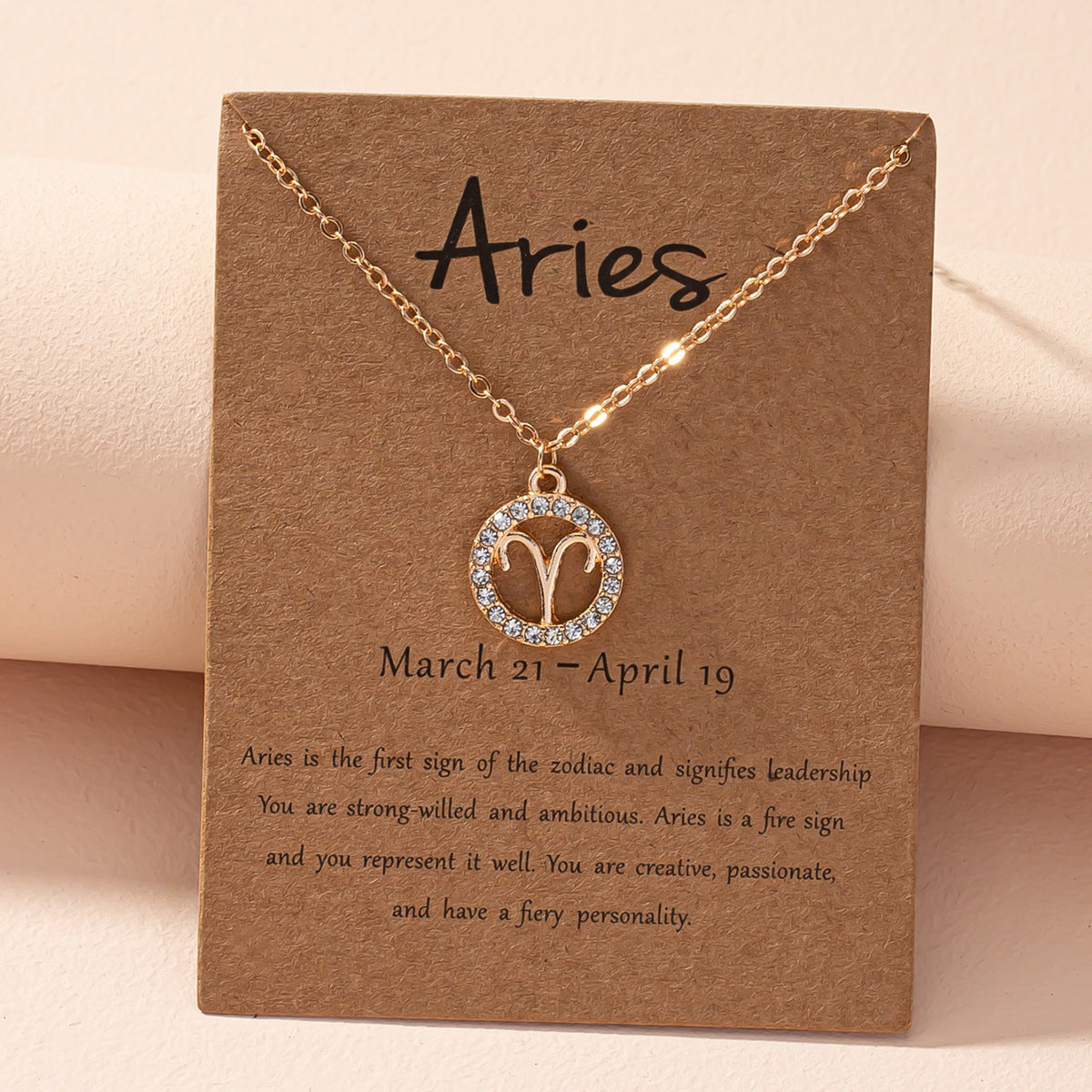For Women Aries Constellation Necklace In Alloy With Regular Chain, Fashionable Daily Wear From Meiaicheng, Qingdao, Spring