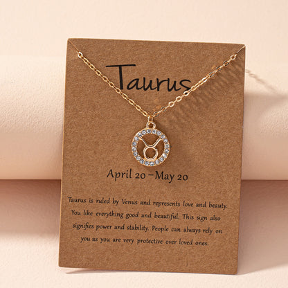 For Women Aries Constellation Necklace In Alloy With Regular Chain, Fashionable Daily Wear From Meiaicheng, Qingdao, Spring