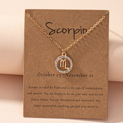 For Women Aries Constellation Necklace In Alloy With Regular Chain, Fashionable Daily Wear From Meiaicheng, Qingdao, Spring