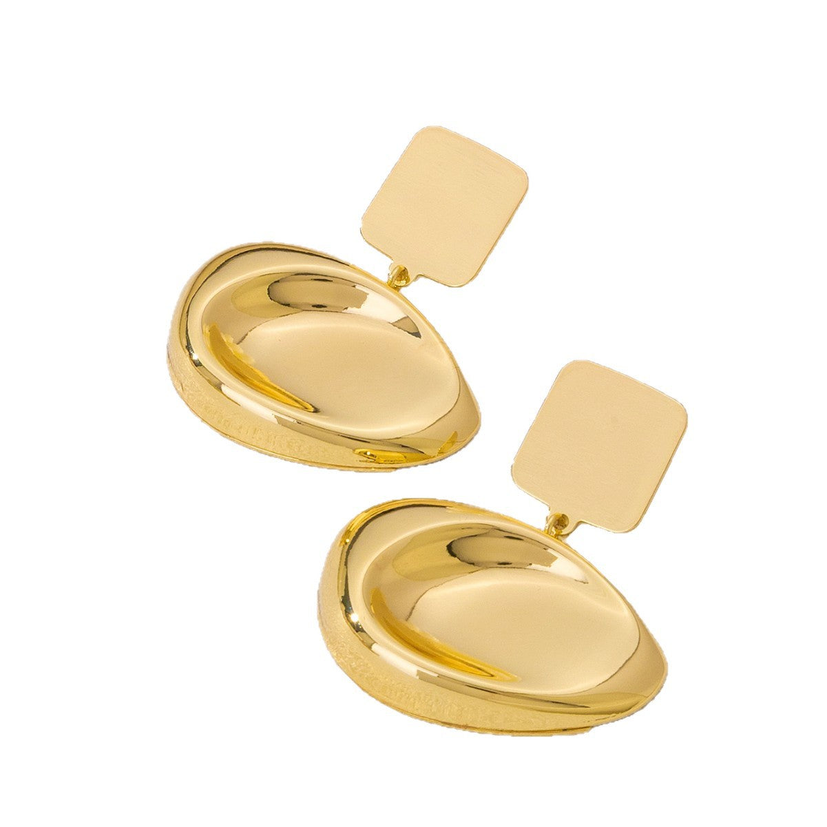 Round Pattern Gold Earrings For Elegant Style