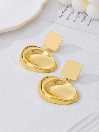 Round Pattern Gold Earrings For Elegant Style