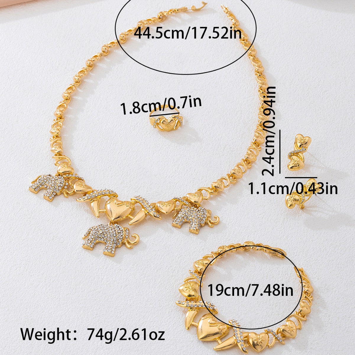 Elegant Golden Jewelry Set Featuring Timeless Design For Special Occasions