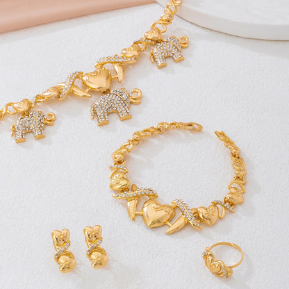 Elegant Golden Jewelry Set Featuring Timeless Design For Special Occasions