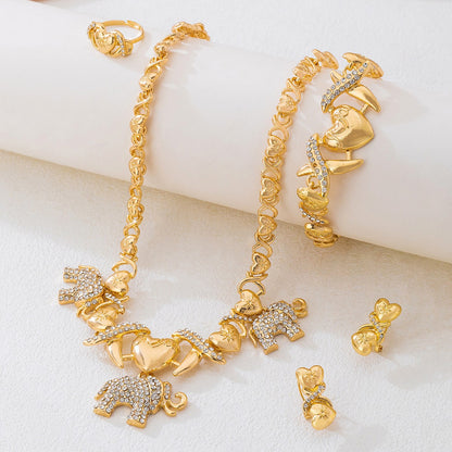 Elegant Golden Jewelry Set Featuring Timeless Design For Special Occasions