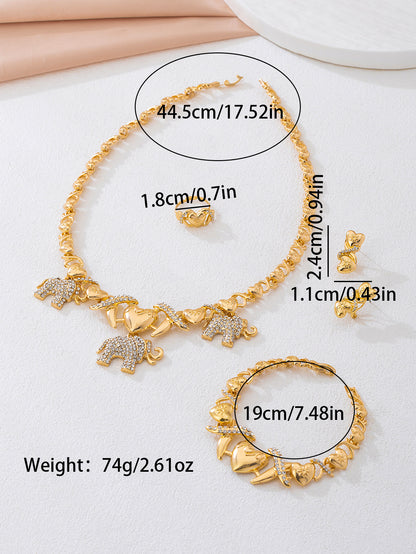 Elegant Golden Jewelry Set Featuring Timeless Design For Special Occasions