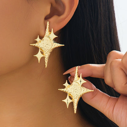 Golden Stud Earrings For Elegant Everyday Wear