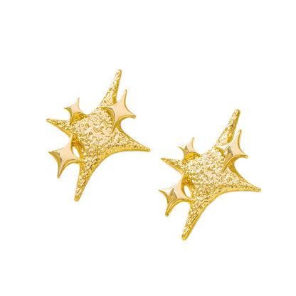 Golden Stud Earrings For Elegant Everyday Wear