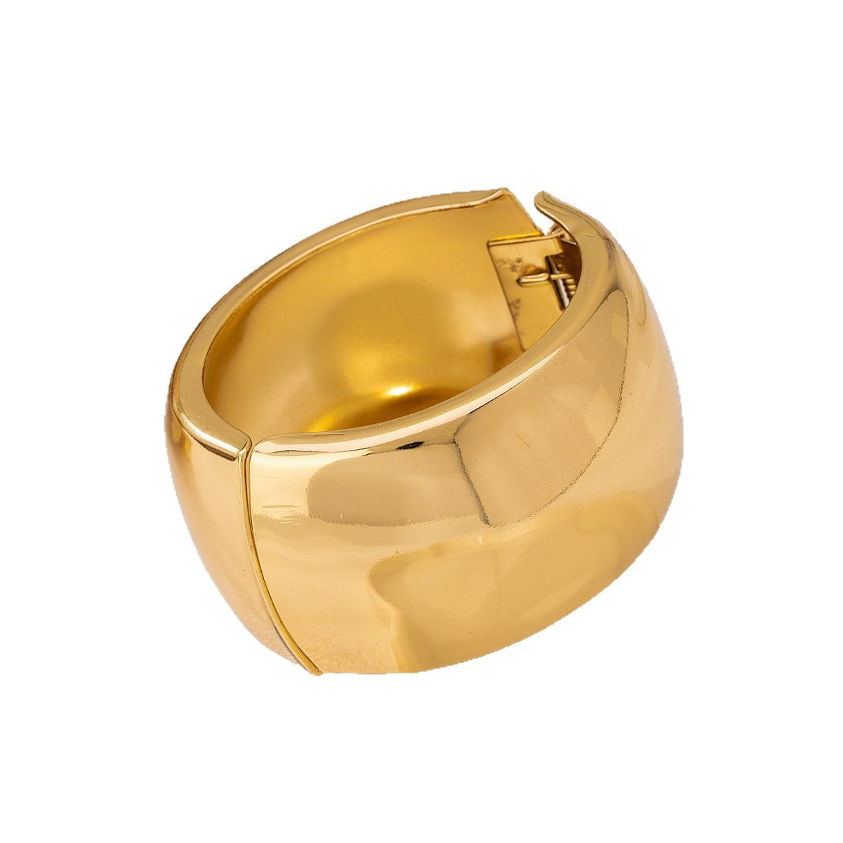 Round Pattern Alloy Bangle In Gold For Elegant Jewelry Accessory