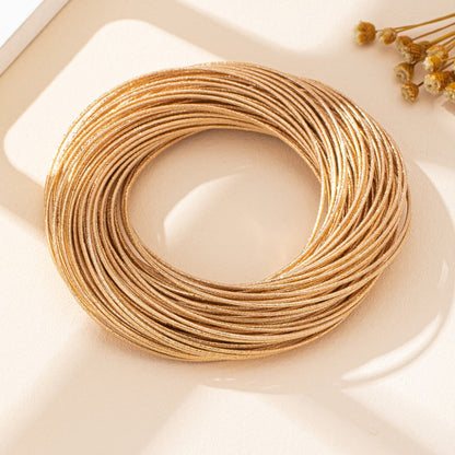 Gold And Silver Punk Style Bangle For A Bold, Simple Gothic Look