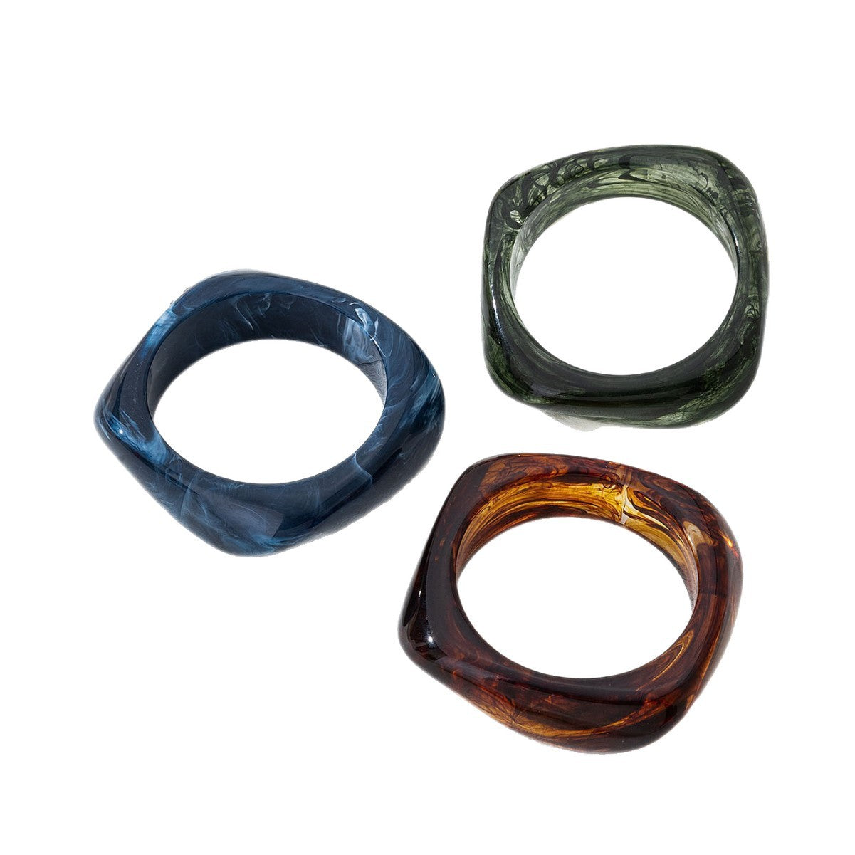 Ombre Bangle For Retro Style Available In Transparent And Yellow Colors