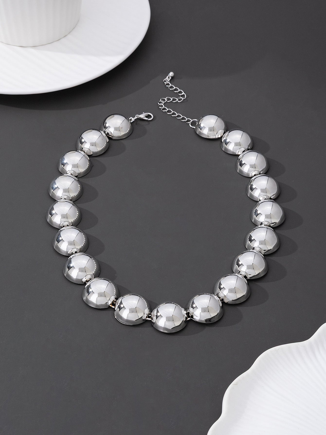 3 Pieces Set Golden Jewelry Set Featuring Round Pattern For Elegant Style