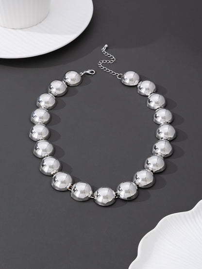 3 Pieces Set Golden Jewelry Set Featuring Round Pattern For Elegant Style
