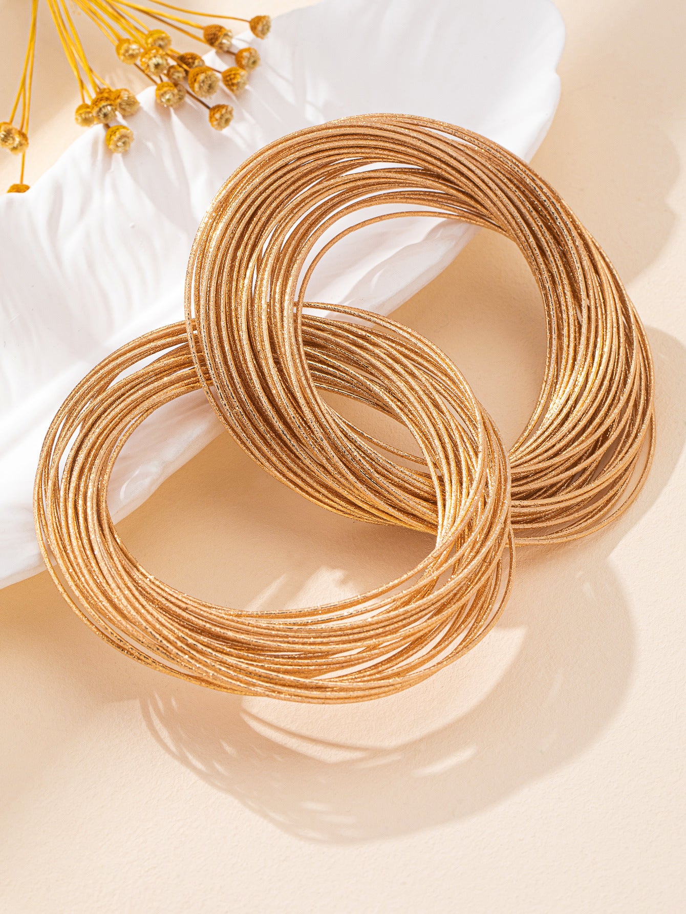 Gold And Silver Punk Style Bangle For A Bold, Simple Gothic Look