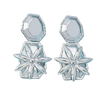 Retro Elegant Geometric Stud Earrings In Gold For A Stylish And Unique Look