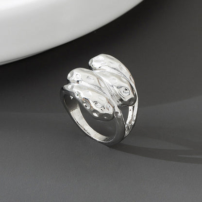 Gold And Silver Rings For Women Featuring Hammered Craftsmanship