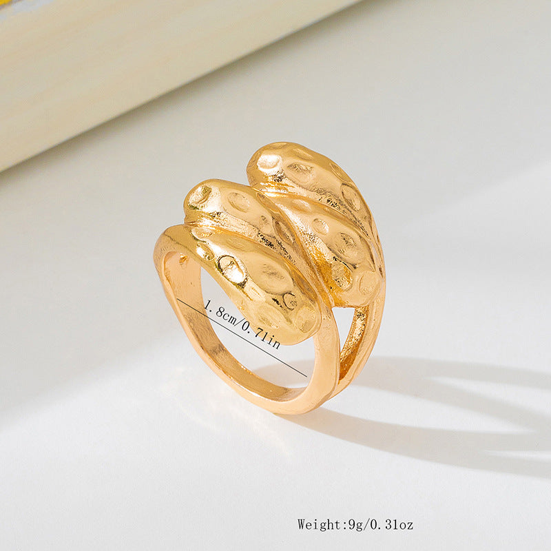 Gold And Silver Rings For Women Featuring Hammered Craftsmanship