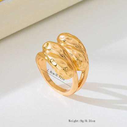 Gold And Silver Rings For Women Featuring Hammered Craftsmanship