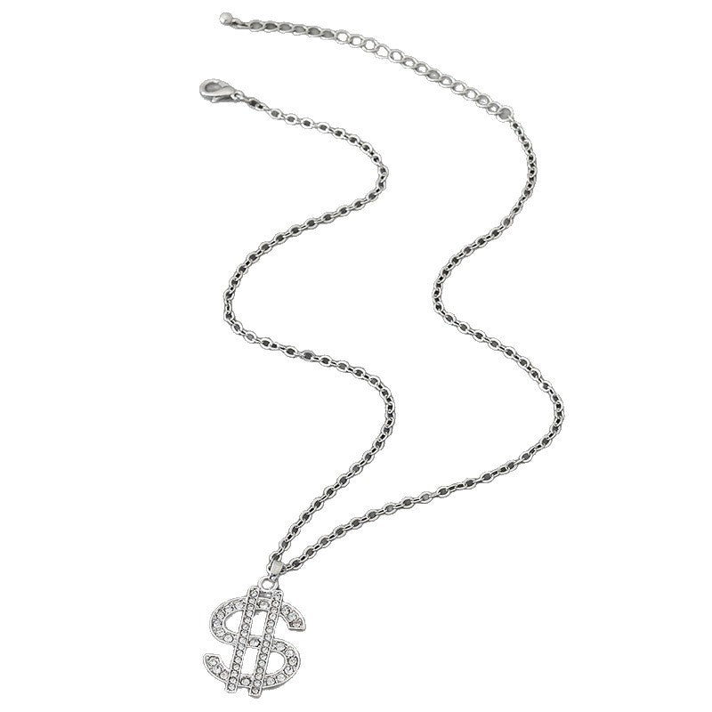 Dollar Pattern Necklace In Gold, Featuring Elegant Design For Stylish Wear