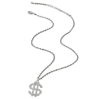 Dollar Pattern Necklace In Gold, Featuring Elegant Design For Stylish Wear