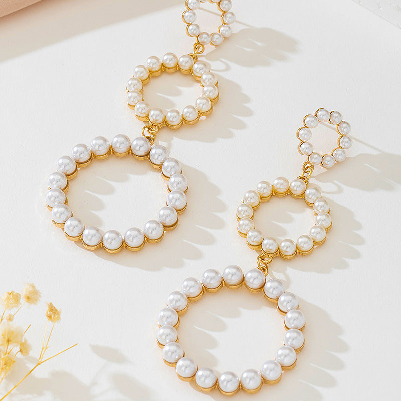 Gold Circle Ear Cuffs For Stylish Drop Earrings