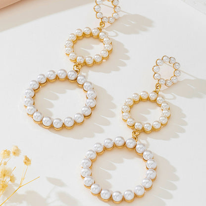 Gold Circle Ear Cuffs For Stylish Drop Earrings