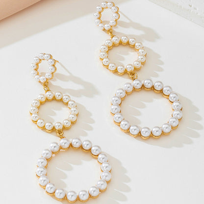 Gold Circle Ear Cuffs For Stylish Drop Earrings