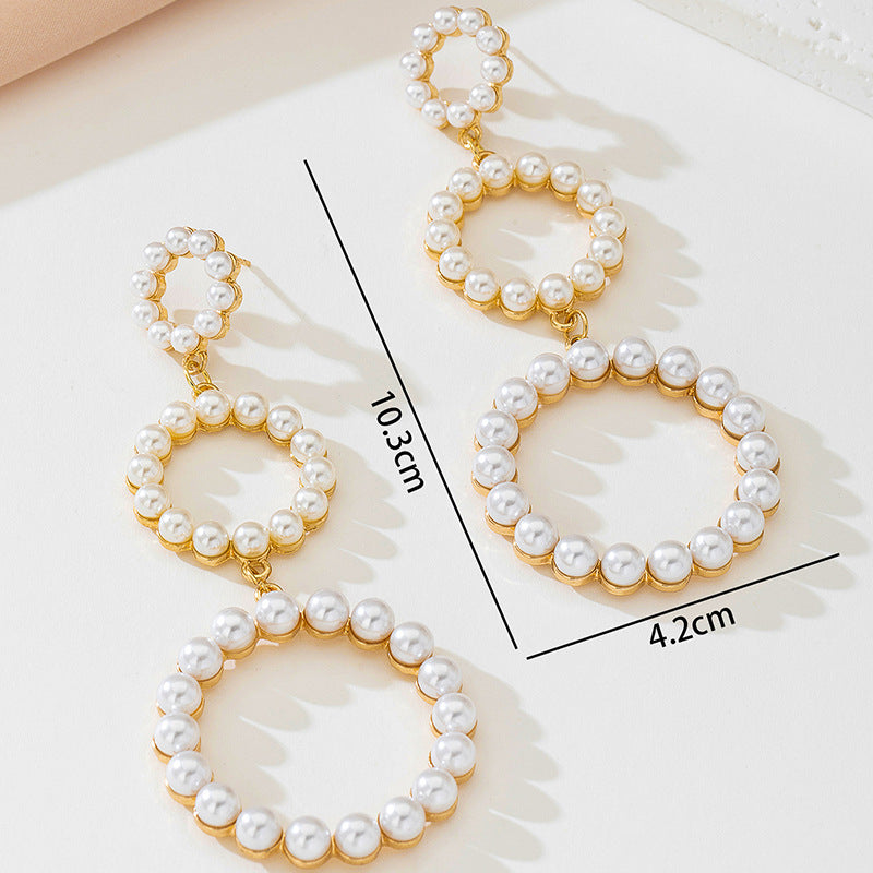 Gold Circle Ear Cuffs For Stylish Drop Earrings