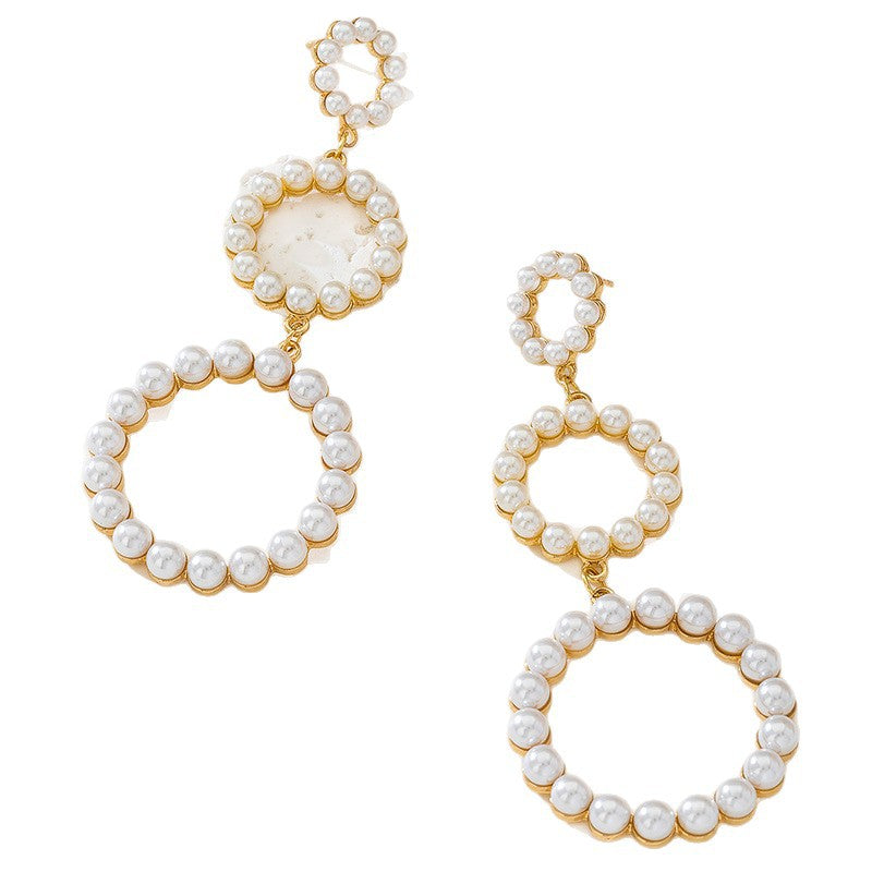 Gold Circle Ear Cuffs For Stylish Drop Earrings