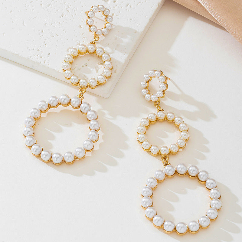 Gold Circle Ear Cuffs For Stylish Drop Earrings