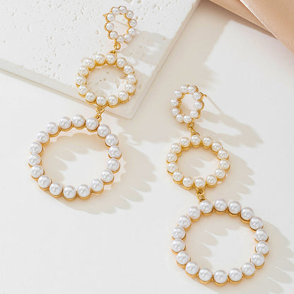 Gold Circle Ear Cuffs For Stylish Drop Earrings