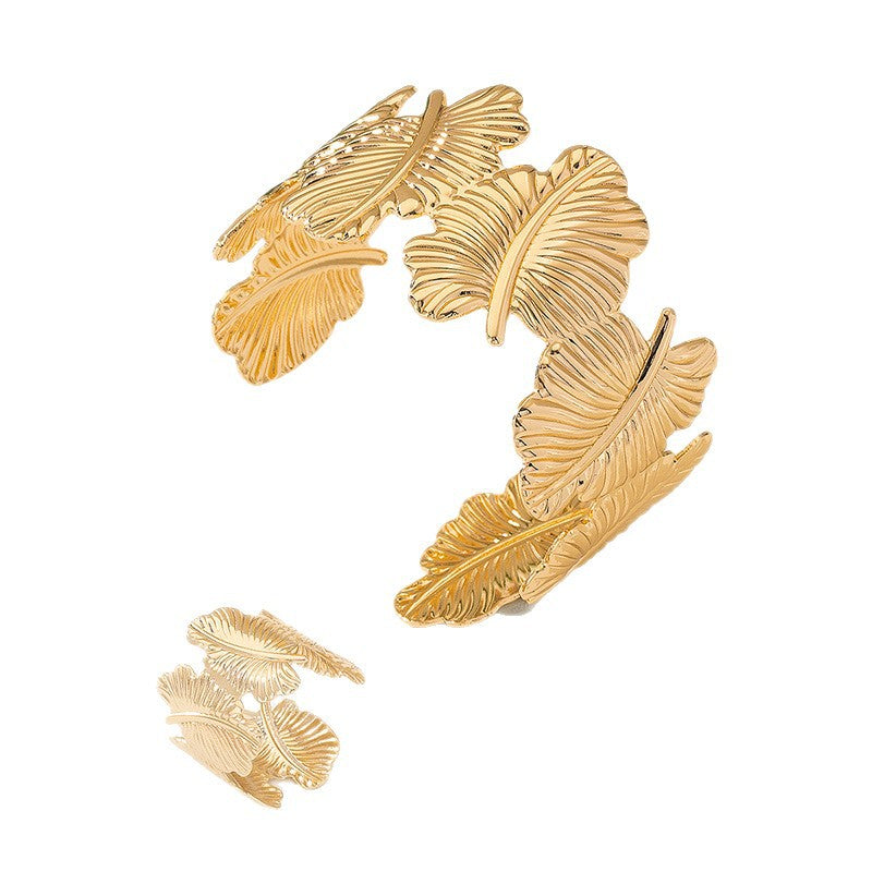 Exaggerated Gold And Silver Wristband Bangle For Stylish Statement Accessories