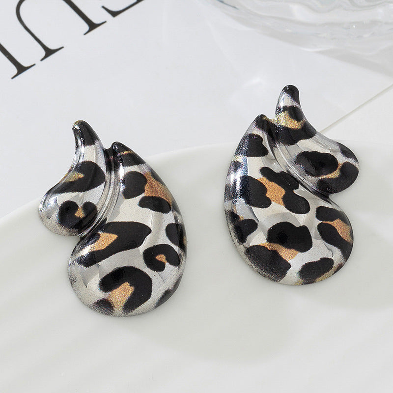 Leopard Stud Earrings For Women In Gold And Silver, Stylish Animal Print Jewelry