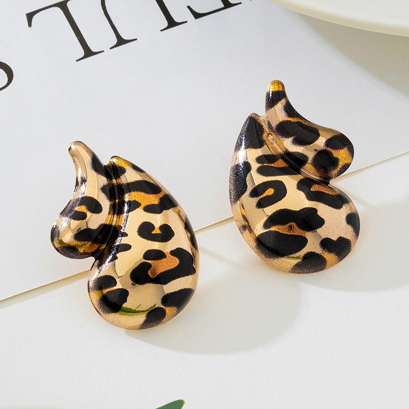 Leopard Stud Earrings For Women In Gold And Silver, Stylish Animal Print Jewelry