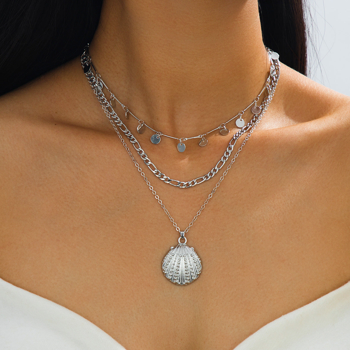 Beach Artificial Pearl Starfish Shell Necklace For Women Vintage Vacation Jewelry Zinc Alloy Beaded Necklace Vacation Accessories