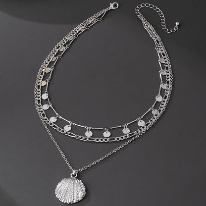 Beach Artificial Pearl Starfish Shell Necklace For Women Vintage Vacation Jewelry Zinc Alloy Beaded Necklace Vacation Accessories