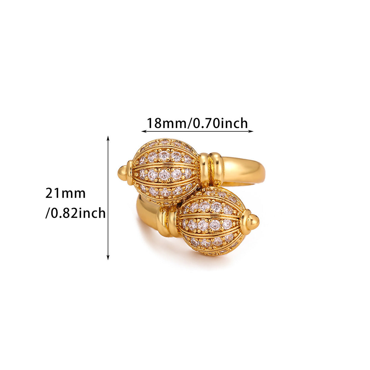 Retro Rose Pattern Ring For Women Featuring Zircon Inlay And Crafted From Copper