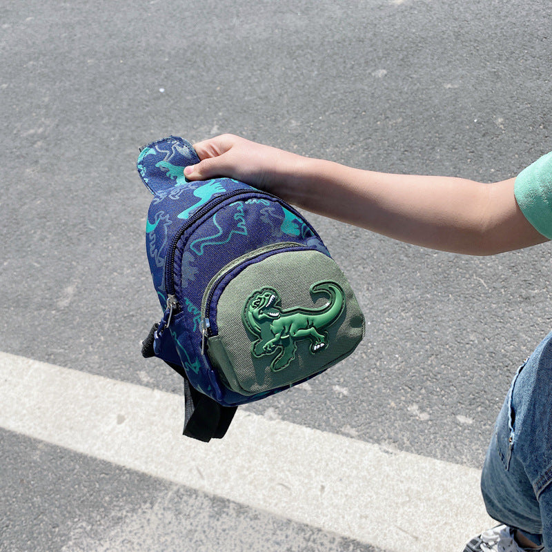 Unisex Bear Square Canvas Fanny Pack With Tassel And Sling Strap, Kids Shoulder Bag