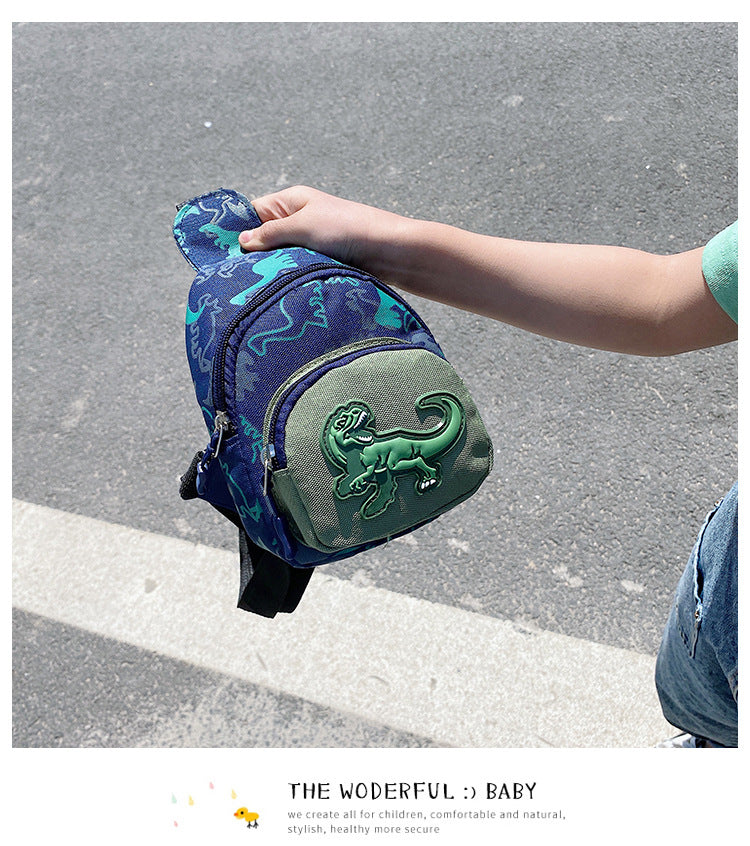 Unisex Bear Square Canvas Fanny Pack With Tassel And Sling Strap, Kids Shoulder Bag