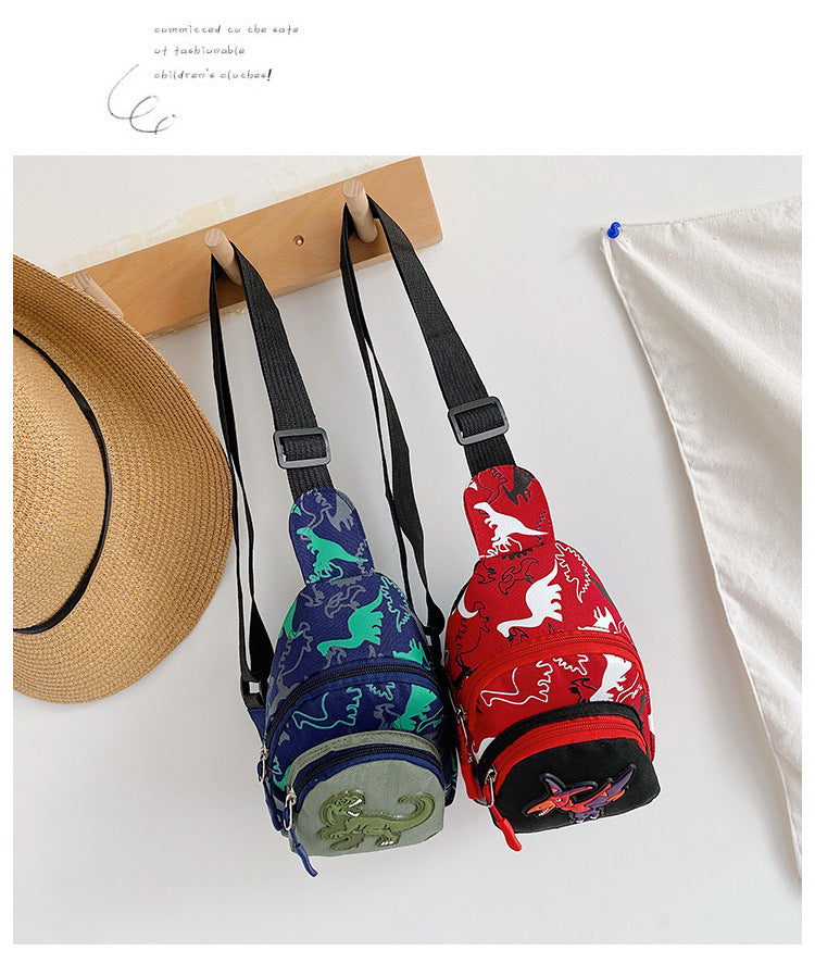 Unisex Bear Square Canvas Fanny Pack With Tassel And Sling Strap, Kids Shoulder Bag