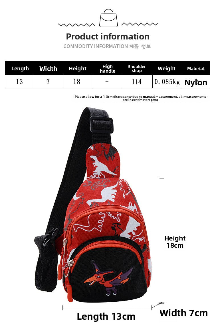 Unisex Bear Square Canvas Fanny Pack With Tassel And Sling Strap, Kids Shoulder Bag