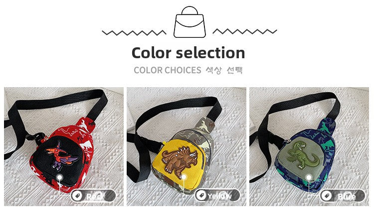 Unisex Bear Square Canvas Fanny Pack With Tassel And Sling Strap, Kids Shoulder Bag